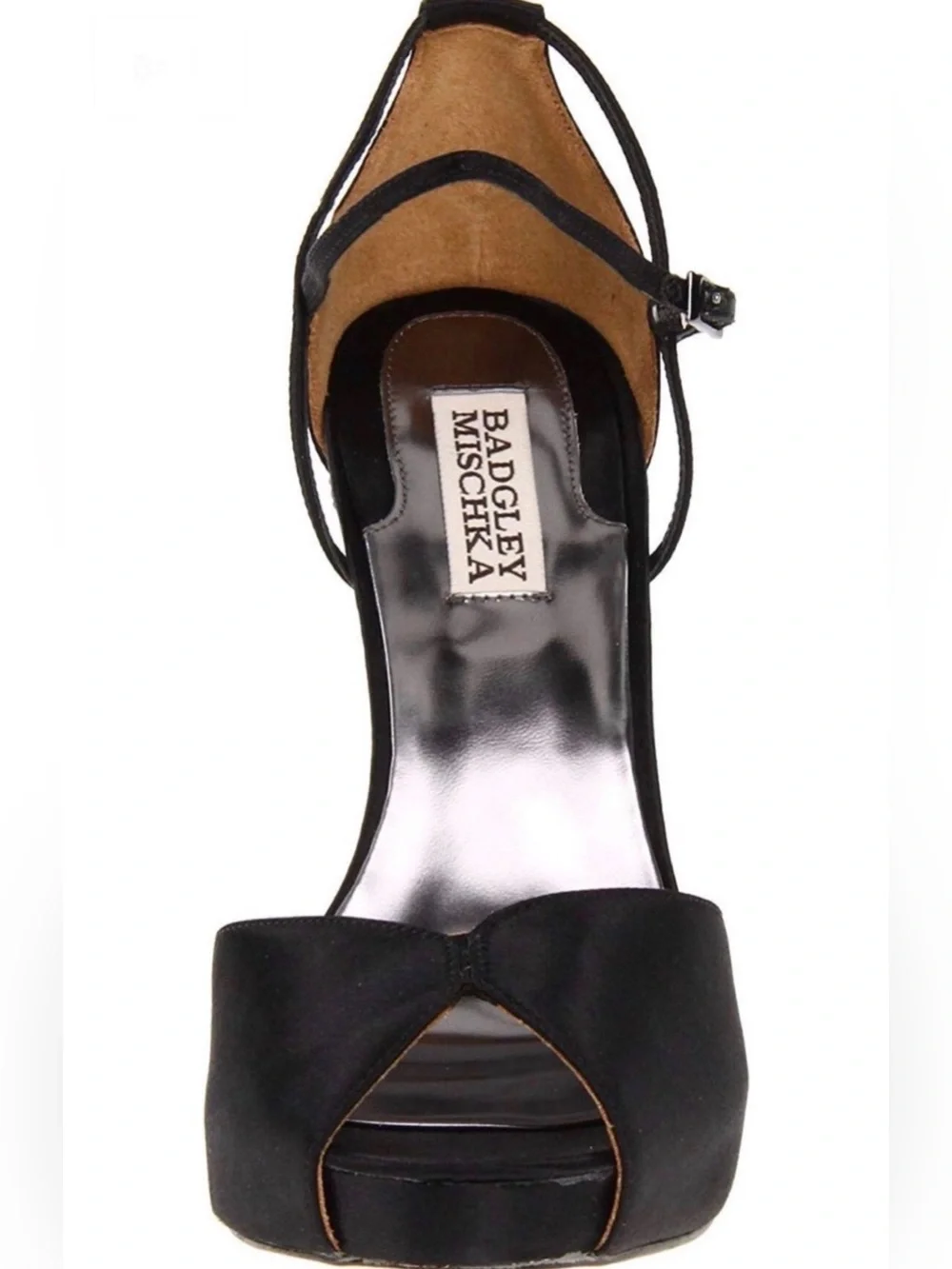 NEW! Badgley Mischka Violeta open-toe pumps with Rhinestones Sz 9.5